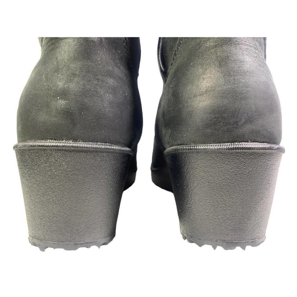 Eddie Bauer Lodge Wedge Waterproof Insulated Boot Women size 8.5 Black Leather - Picture 5 of 11